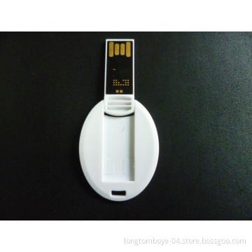 Oval Credit Card USB Flash Drive Full Memory